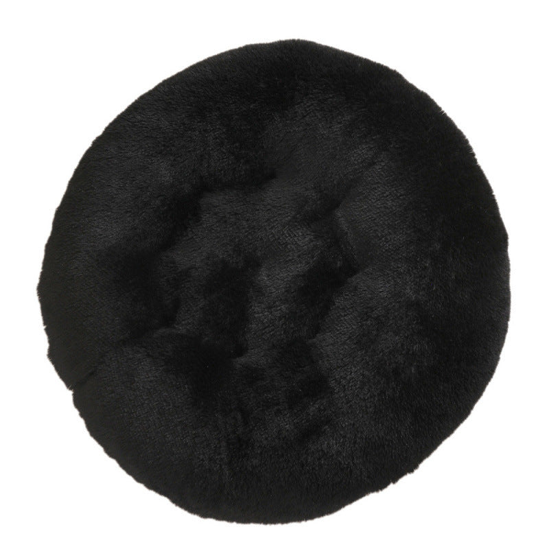 Plush Round Pet Bed Mat For Warm Comfortable Sleep