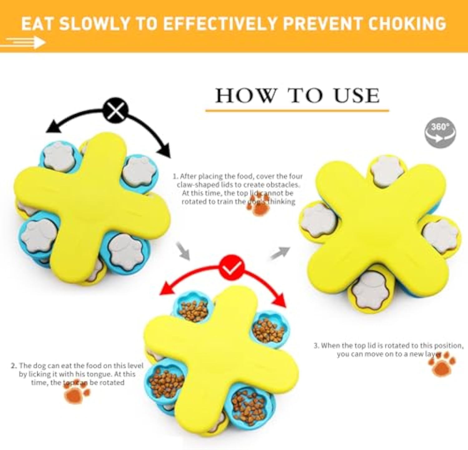 Interactive Pet Puzzle Feeder Toy Slow Feeding IQ Training