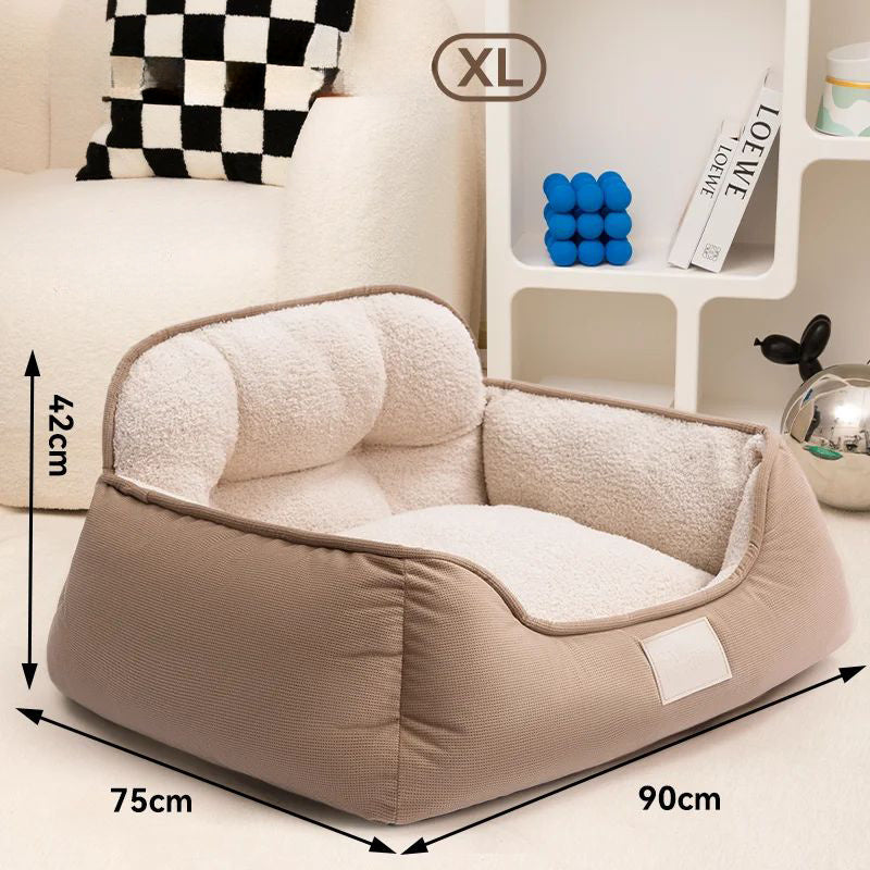 Cozy Plush Washable Pet Bed Sofa Style Indoor Kennel