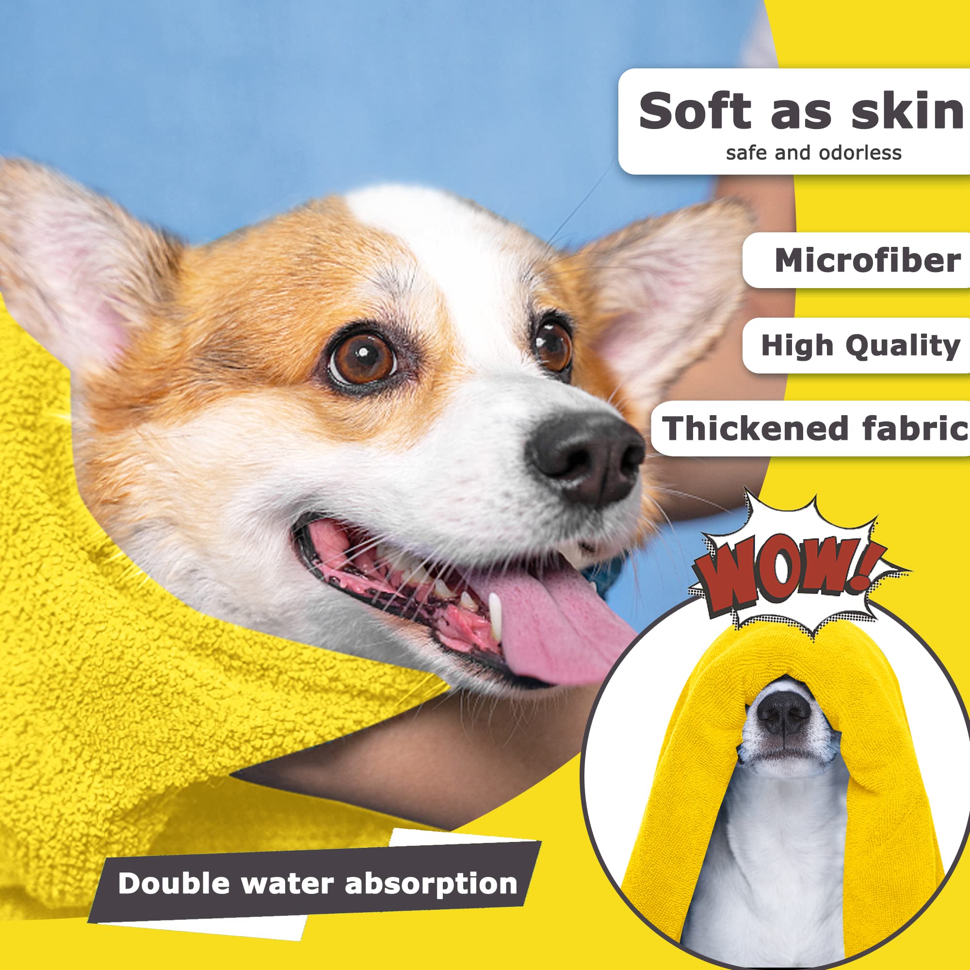 Pet Quick Dry Absorbent Soft Microfiber Bath Towel