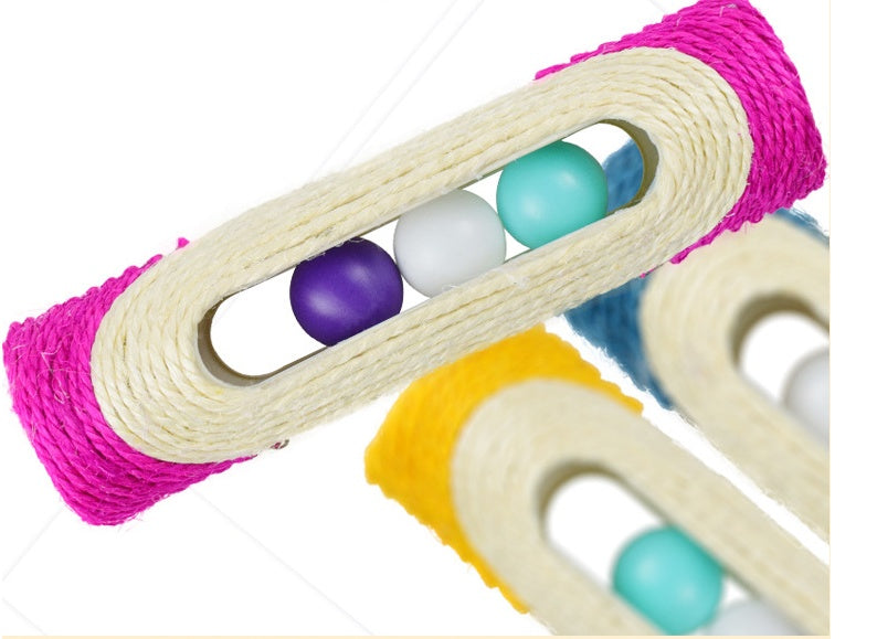 Pet Long Sisal Drum Scratching Toy Set