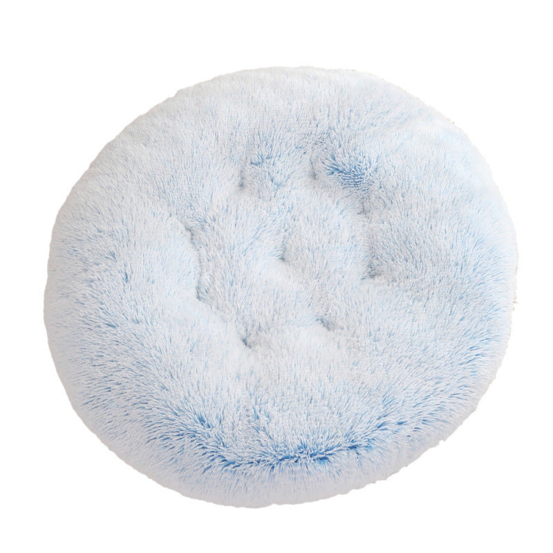 Plush Round Pet Bed Mat For Warm Comfortable Sleep
