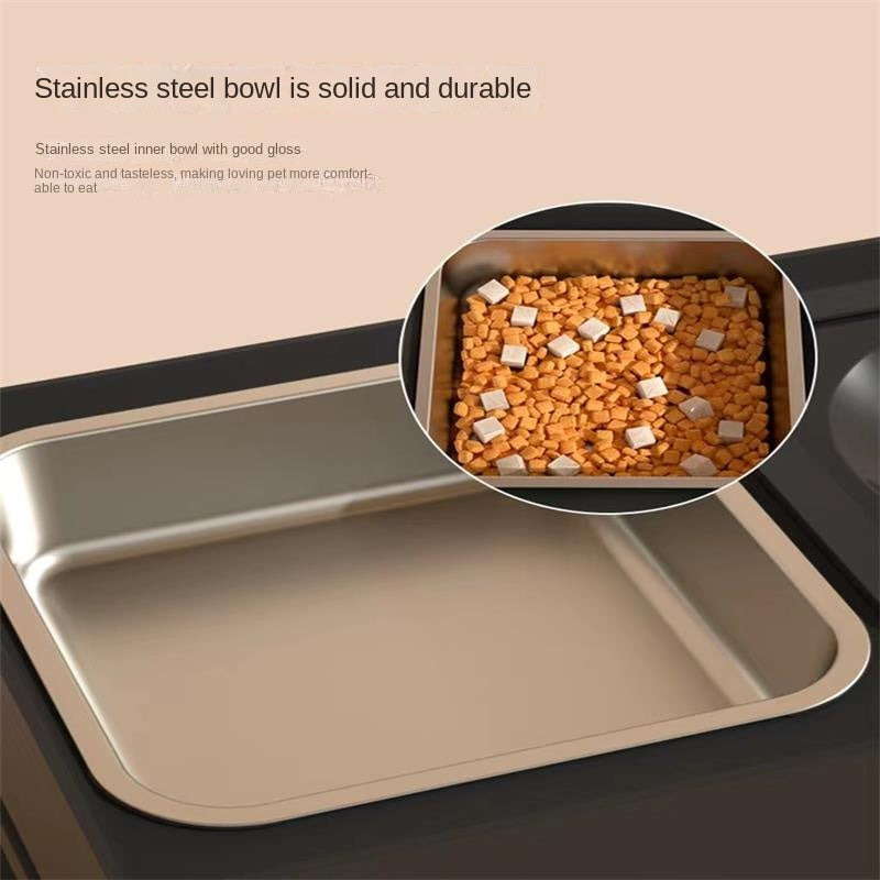 Adjustable Elevated Double Bowl With Stainless Steel Stand