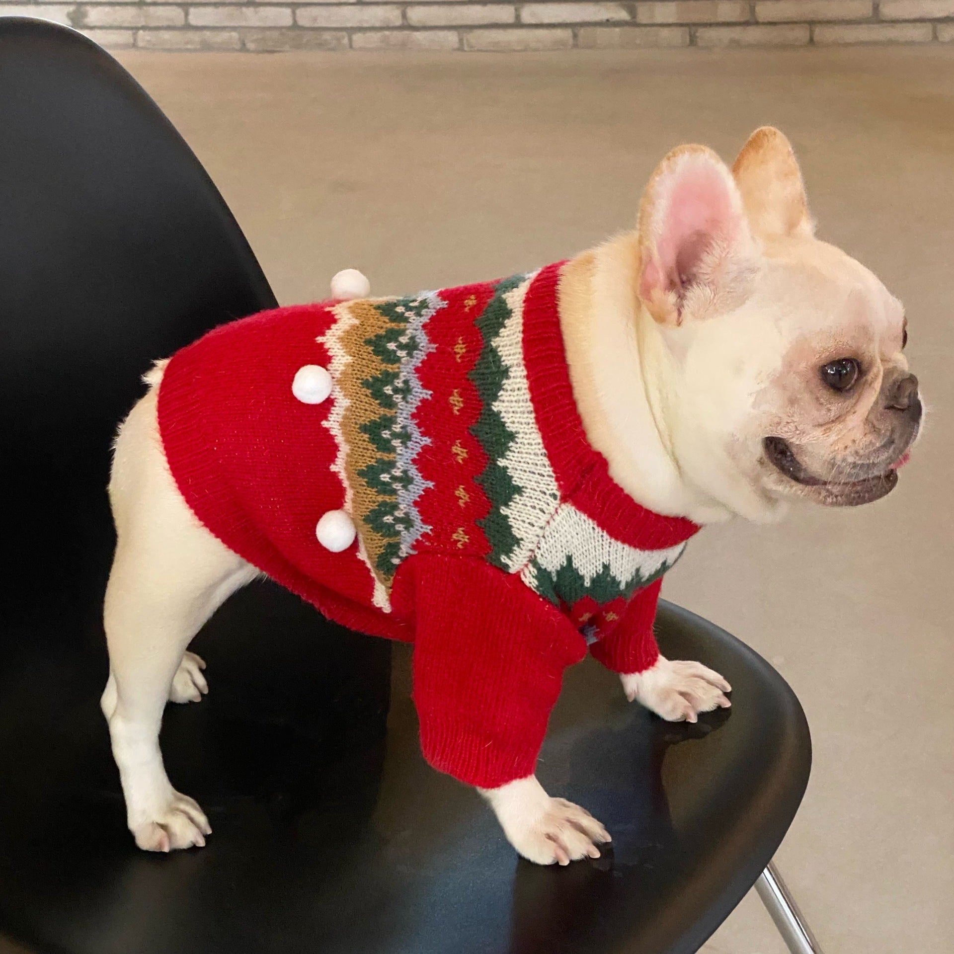 Pet Christmas Sweater Festive Winter Holiday Outfit Clothing