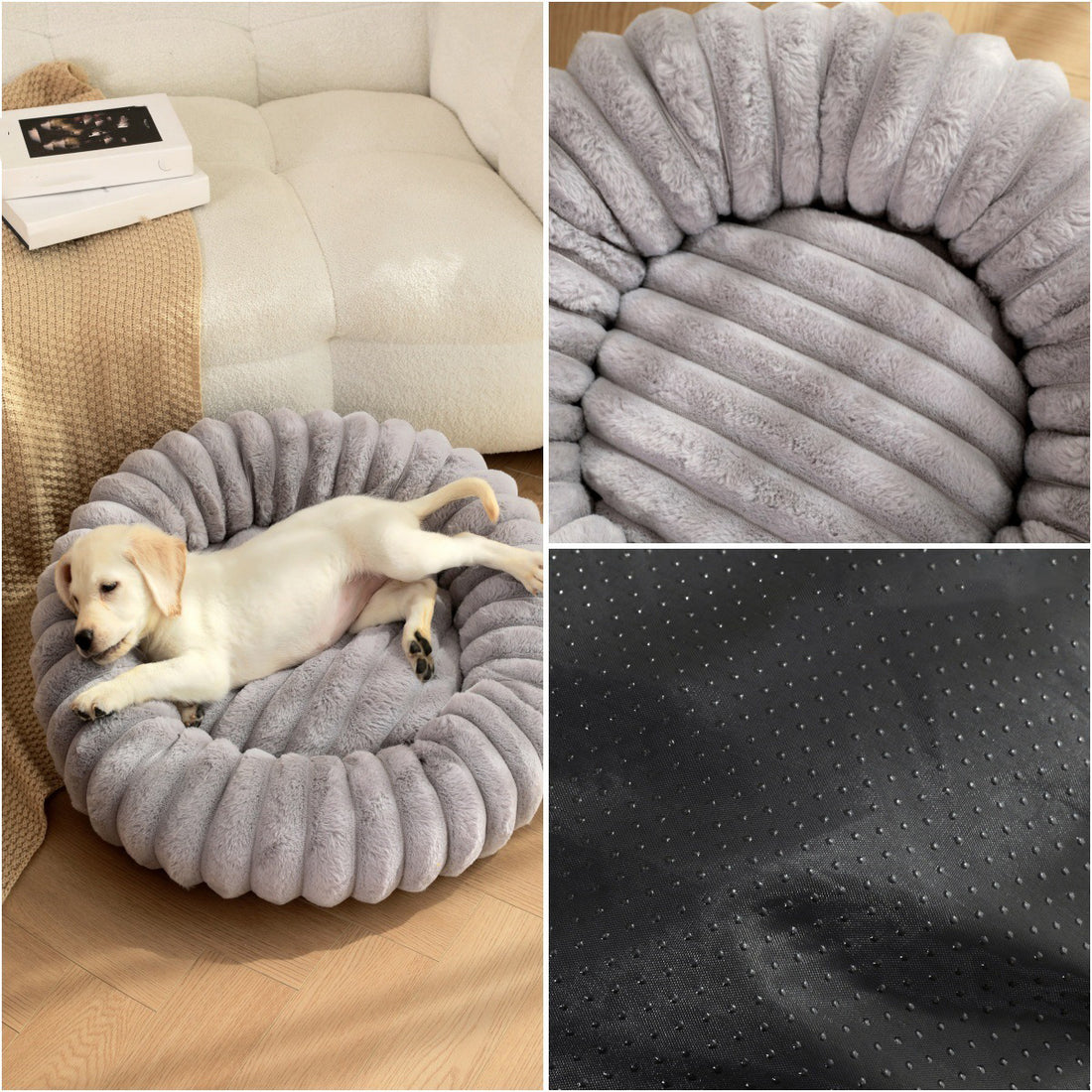 Plush Round Warm Winter Pet Nest Mat Kennel Bed