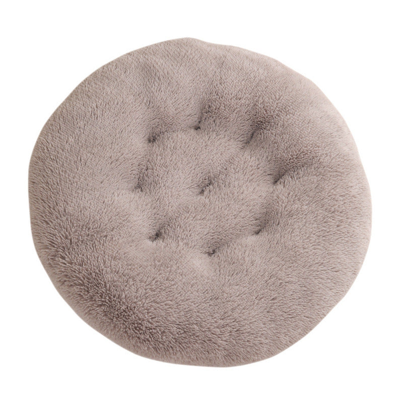 Plush Round Pet Bed Mat For Warm Comfortable Sleep