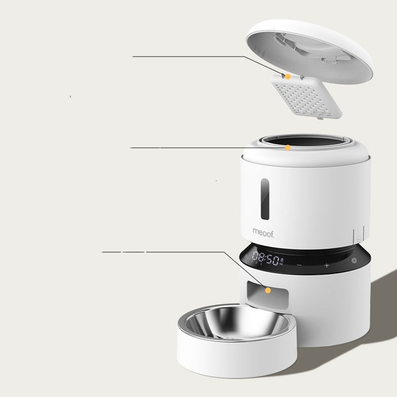 Automatic Capsule Pet Feeder With Double Bowl