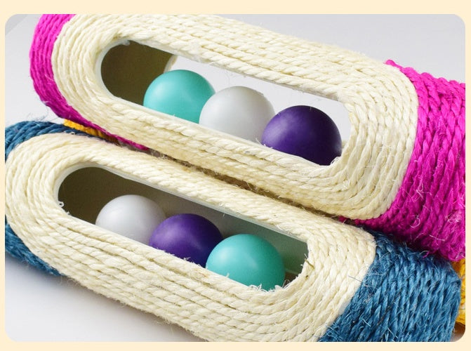 Pet Long Sisal Drum Scratching Toy Set