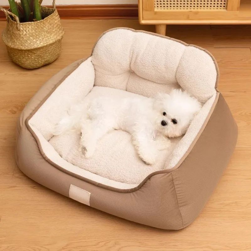Cozy Plush Washable Pet Bed Sofa Style Indoor Kennel