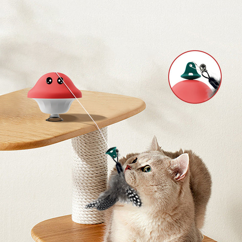 Interactive Suction Cup Wand Retractable Pet Exercise Teaser Toy