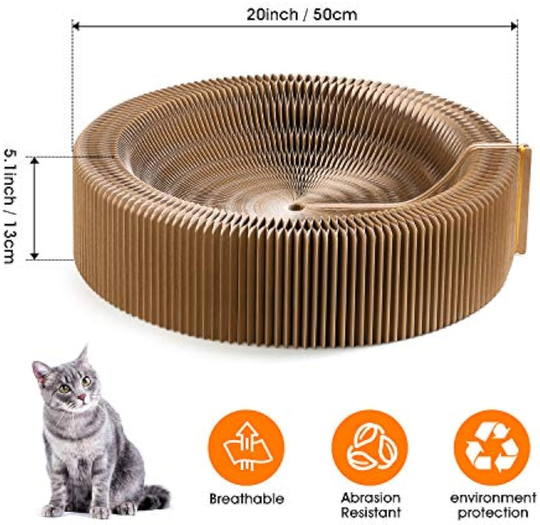 Collapsible Cardboard Scratcher Lounge Bed For Indoor Pets