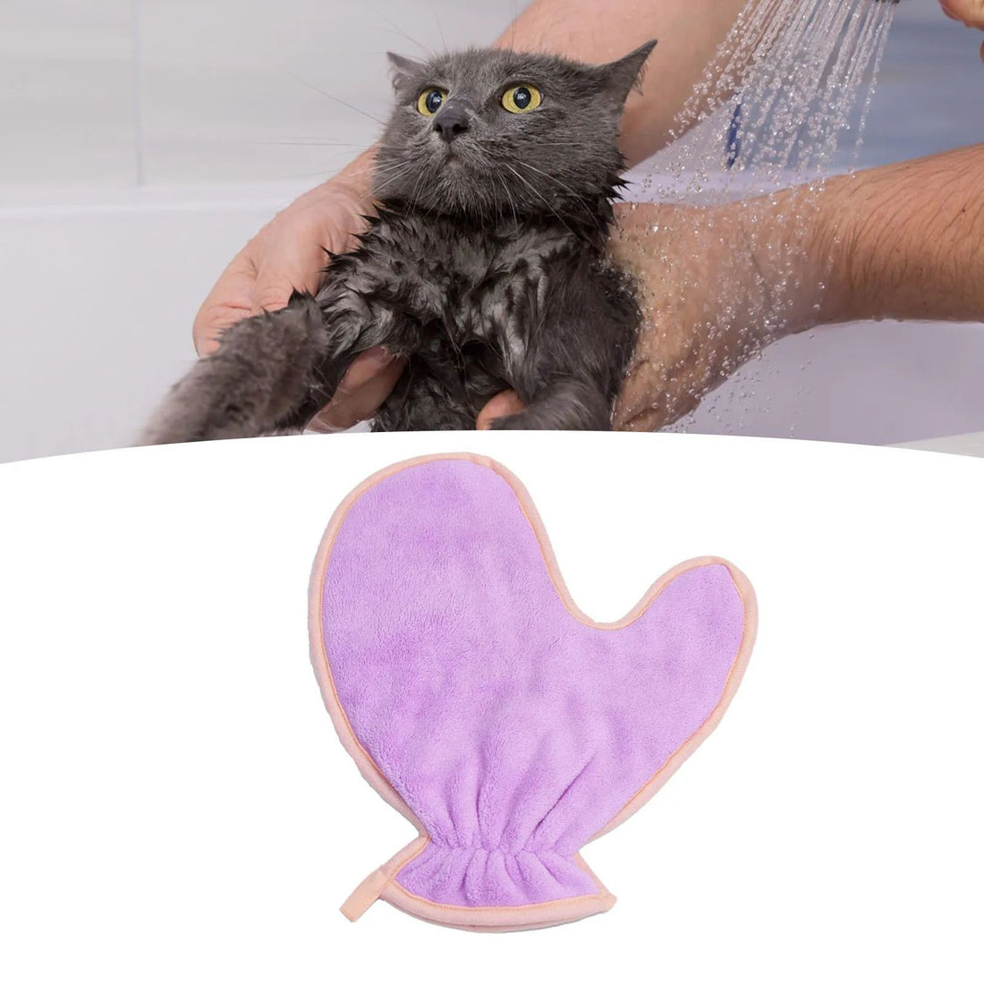 Pet Absorbent Bath Towel Gloves Soft Cleaning Cloth