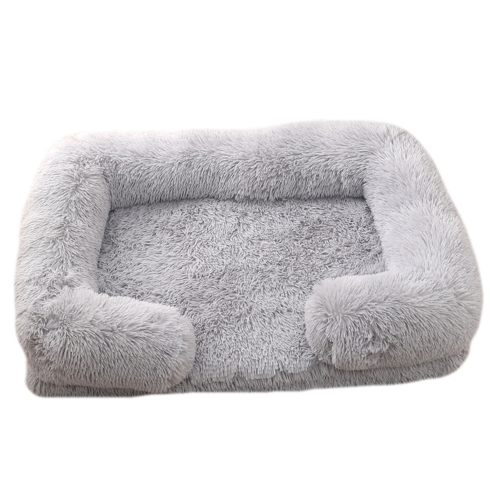 Plush Round Pet Bed For Warm Winter Comfort Sleep