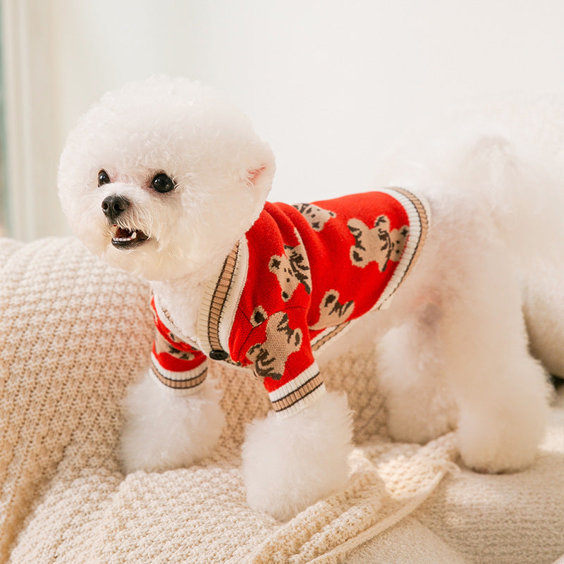 Pet Warm Knitted Sweater Cozy Winter Apparel