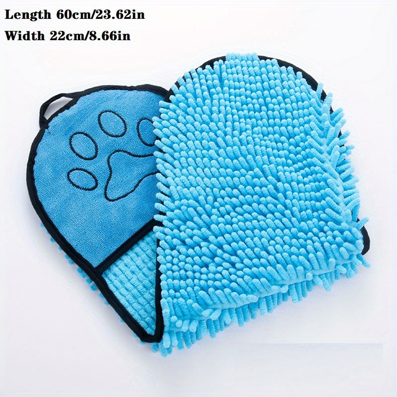 Pet Absorbent Quick Dry Microfiber Bath Towel With Hand Pockets