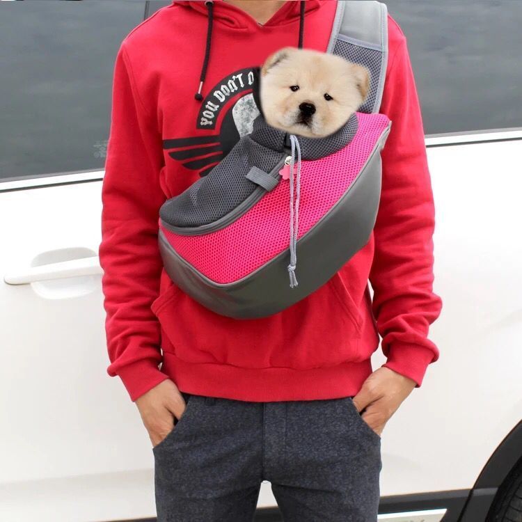 Mesh Oxford Pet Carrier Shoulder Bag For Travel