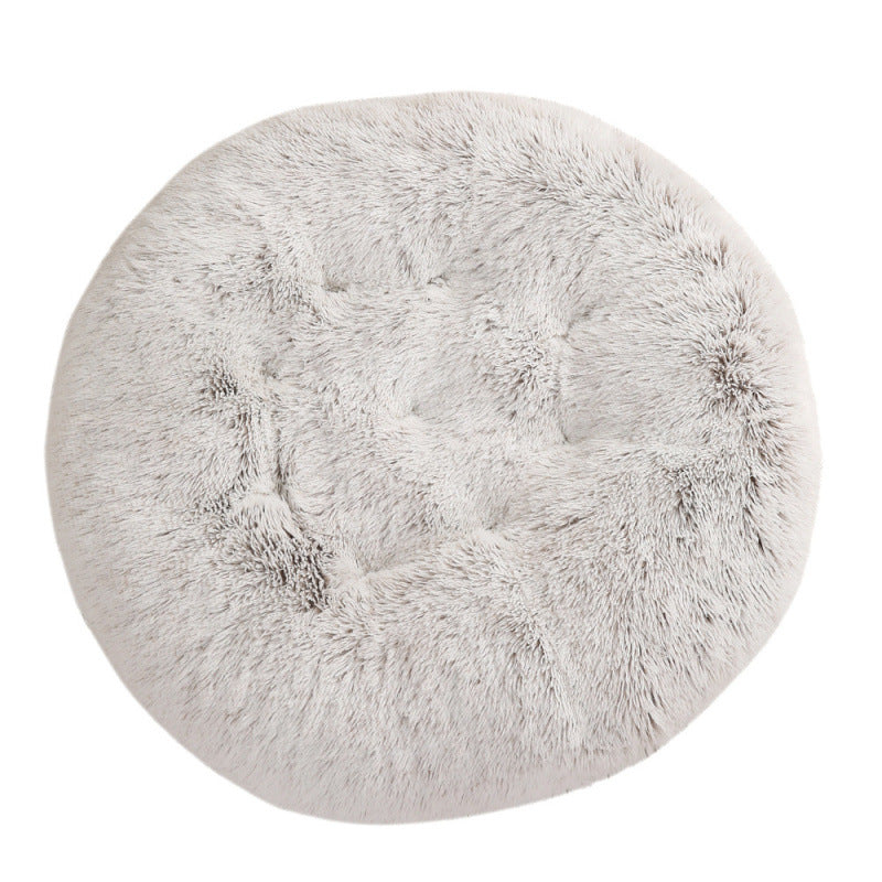 Plush Round Pet Bed Mat For Warm Comfortable Sleep