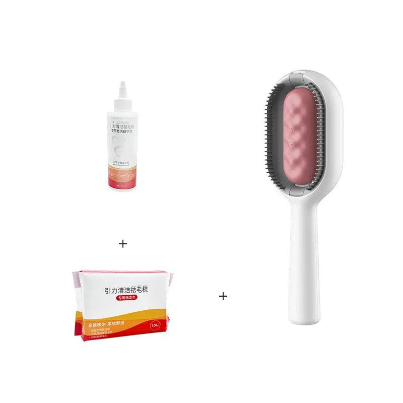 Pet Grooming Brush With Hair Collection Tank For Shedding Control