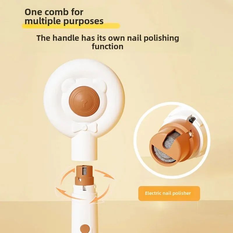Rechargeable Pet Nail Trimmer And Grooming Brush For Pet Care