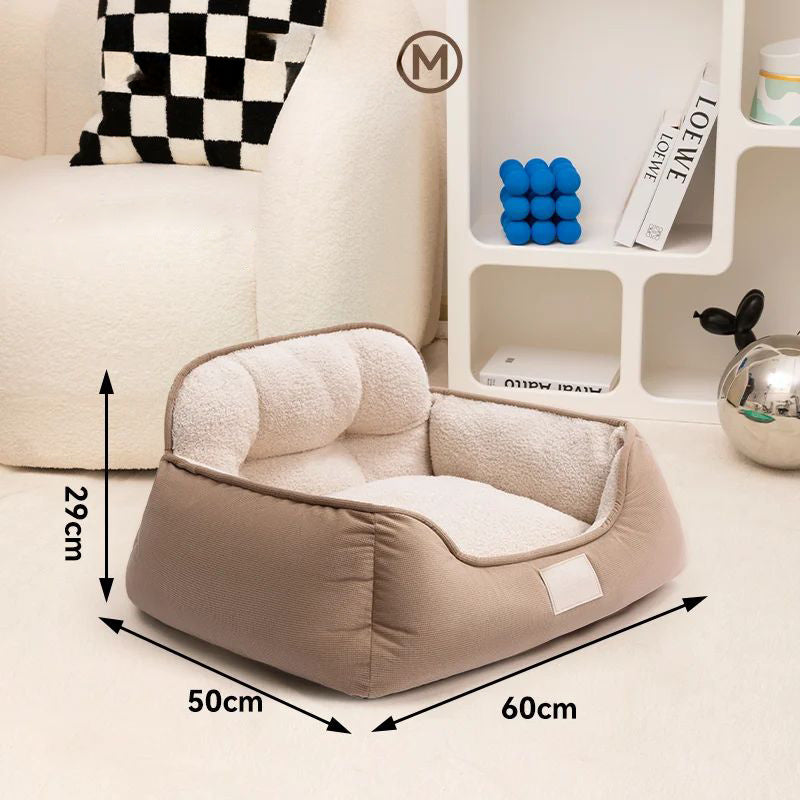 Cozy Plush Washable Pet Bed Sofa Style Indoor Kennel